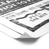 Poster "La malédiction de Frankenstein" (1957) Annonce - (Coin)