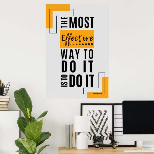 Poster La manière la plus efficace : l'action audacieuse (Bureau à domicile)