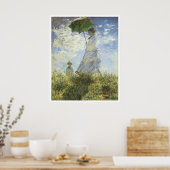 Poster La Marche, dame avec un parasol, 1875 Claude Monet (Cuisine)