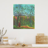 Poster La marche dans le bois de la forêt par Henri Rouss (Cuisine)