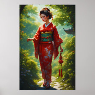 Poster La marche du kimono