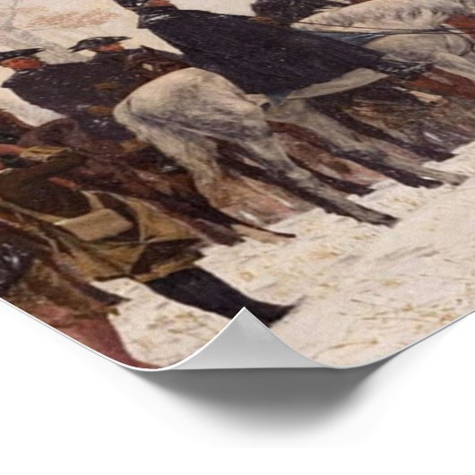 Poster La marche vers la Forge de Vallée 1777 Par William (Coin)