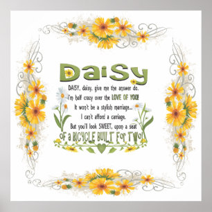 Poster La marguerite, marguerite me donnent que votre