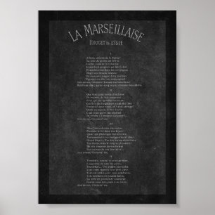 Poster La marseillaise - Paroles