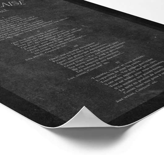 Poster La marseillaise - Paroles (Coin)