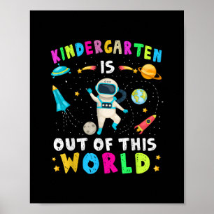 Poster La maternelle est hors de ce monde Retour à l'écol