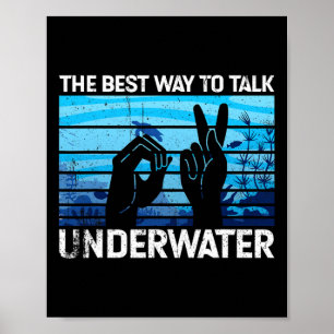 Poster La meilleure façon de parler sous l'eau est la lan