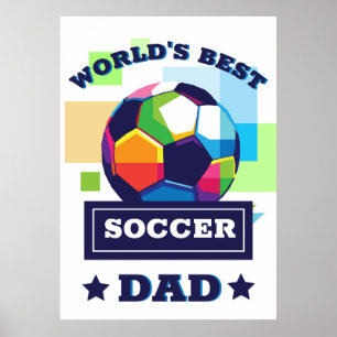 Poster La meilleure Fête des pères de papa de football au