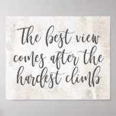 Poster La Meilleure Vue Arrive Après La Montée La Plus Di (Devant)