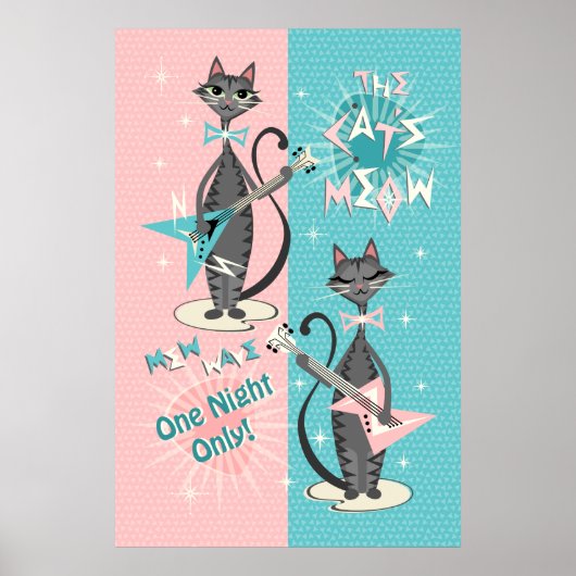 Poster La Meow du chat / Nuit des seins de la Mew Wave (Devant)