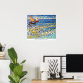 Poster La mer à Saintes-Maries par Vincent van Gogh (Bureau à domicile)