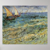 Poster La mer à Saintes-Maries - Van Gogh (Devant)