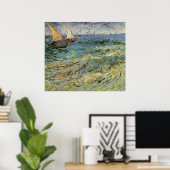 Poster La mer à Saintes-Maries - Van Gogh (Bureau à domicile)