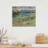 Poster La mer à Saintes-Maries - Van Gogh (Cuisine)