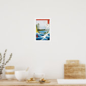 Poster La mer dans la province de Suruga, 1858 (Cuisine)