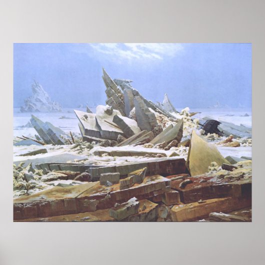 Poster La mer de glace (Friedrich 1824) (Devant)