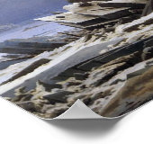 Poster La mer des glaces par Caspar David Friedrich (Coin)