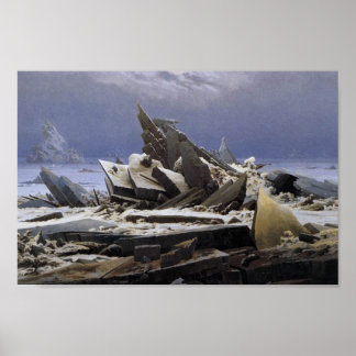 Poster La mer des glaces par Caspar David Friedrich