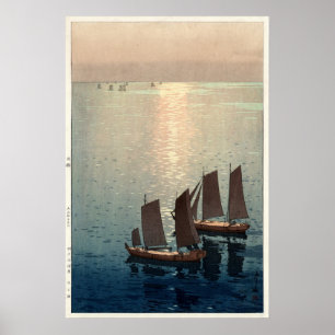 Poster La Mer Étincelante par Hiroshi Yoshida