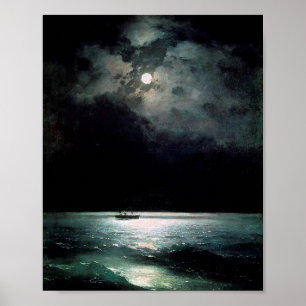 Poster La mer Noire de nuit par Ivan Aivazovsky