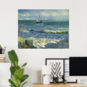 Poster La mer près des Saintes-Maries-de-la-Mer (Bureau à domicile)