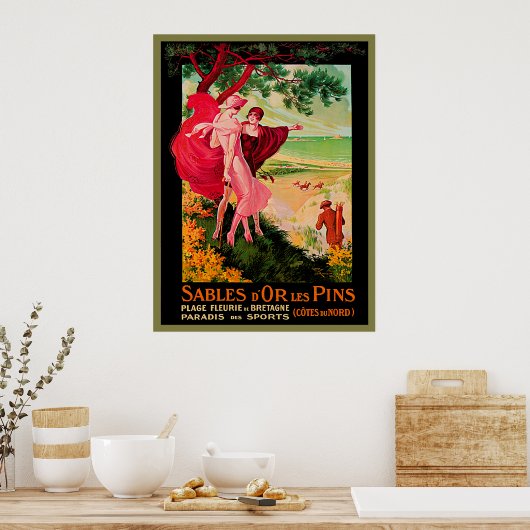 Poster La mer vintage (Cuisine)