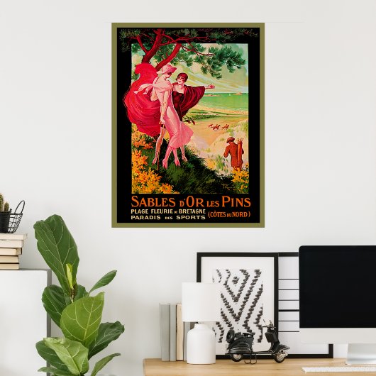 Poster La mer vintage (Bureau à domicile)