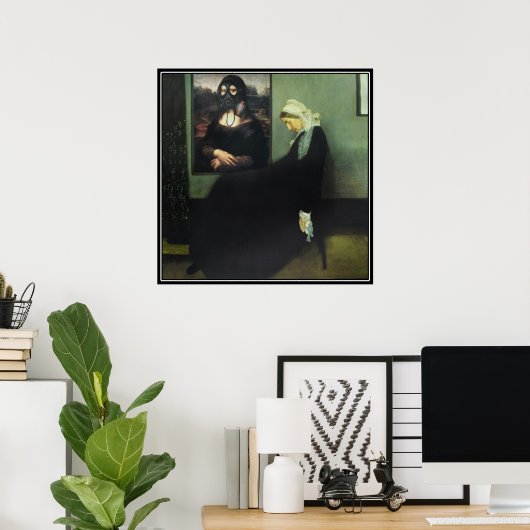 Poster La mère de Whistler s'est fait gazer - par Mona Li (Bureau à domicile)