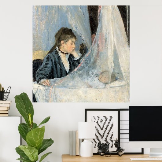 Poster La mère impressionniste regarde le sommeil de l'en (Bureau à domicile)