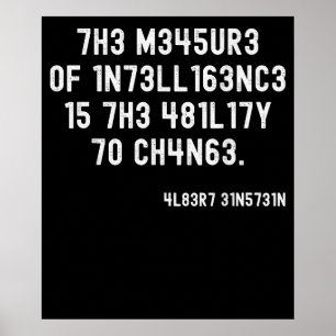 Poster La Mesure De L'intelligence La Capacité De Changer