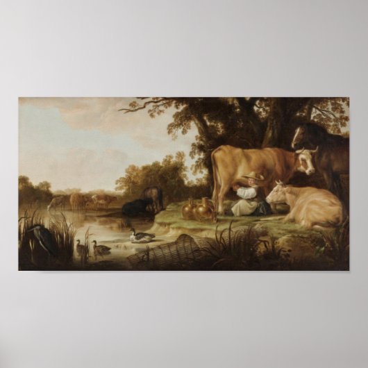 Poster La Milkmaid Aelbert Cuyp (Devant)