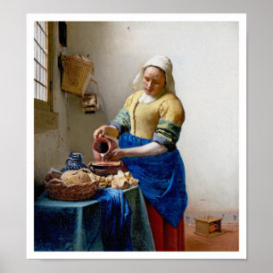 Poster La Milkmaid de Jan Vermeer - Art Vintage