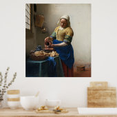 Poster La Milkmaid de Johannes Vermeer (Cuisine)