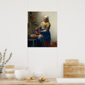 Poster La Milkmaid de Johannes Vermeer (Cuisine)