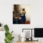 Poster La Milkmaid, Jan Vermeer (Bureau à domicile)