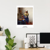 Poster La Milkmaid. Par Johannes Vermeer (Bureau à domicile)