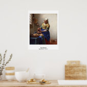 Poster La Milkmaid. Par Johannes Vermeer (Cuisine)