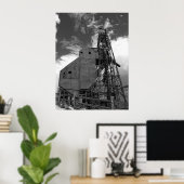 Poster La mine #2 B&W (Bureau à domicile)