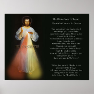 Poster La Miséricorde divine de Jésus.