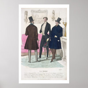 Poster La Mode : Advertisement for 19th Century Men's Fas