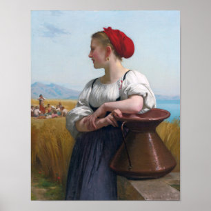 Poster La moissonneuse, Bouguereau