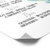 Poster La Monnaie Mariage Feuille du Bar Mariage Eucalypt (Coin)