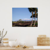 Poster La montagne Mauna Kea à la neige (Cuisine)
