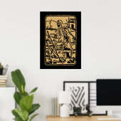 Poster La mort - Carte Tarot Ancien Indien / Asiatique (Bureau à domicile)