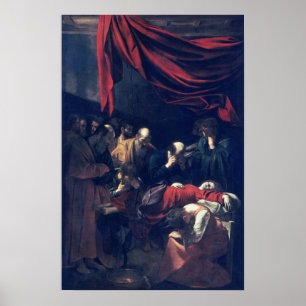 Poster La mort de Caravaggio de la Vierge