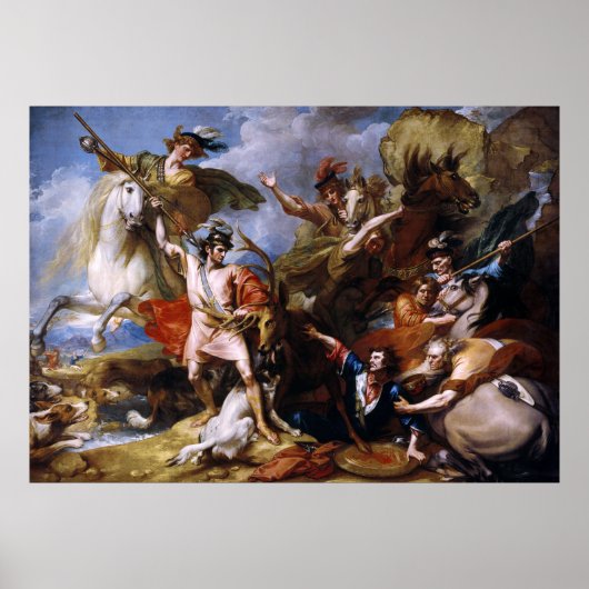 Poster La mort de l'aig par Benjamin West (Devant)