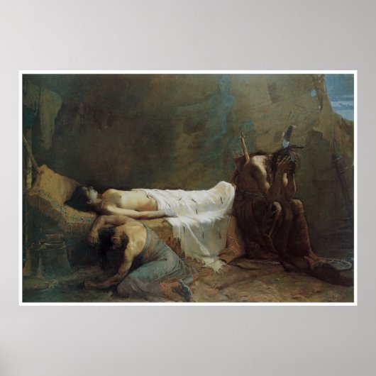 Poster La mort de Minnehaha, 1885, Ouest américain (Devant)