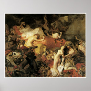 Poster La mort de Sardanapalus, 1827