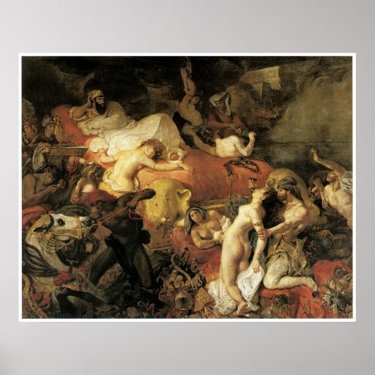 Poster La mort de Sardanapalus, 1827 (Devant)