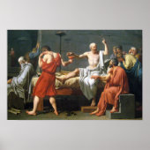 Poster La mort de Socrate par Jacques-Louis David (Devant)